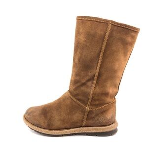 Born Salee Brown Leather Mid Calf Boots 7.5